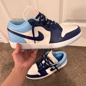 Nike Air Jordan 1 Low Sail Blue Chill Sneakers